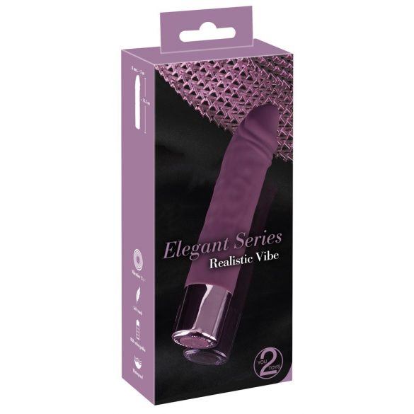 You2Toys Elegant Realistic - Rechargeable, Waterproof Vibrator (Purple) 