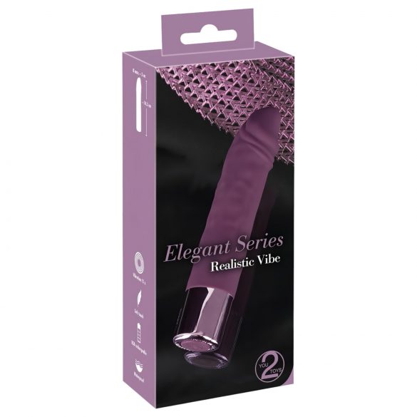 You2Toys Elegant Realistic - Rechargeable, Waterproof Vibrator (Purple) 