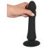 Black Velvet - Rechargeable, Thrusting Anal Vibrator (Black) 