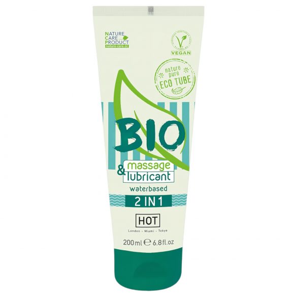 HOT Bio 2IN1 - Water-Based Lubricant and Massage Gel (200ml)