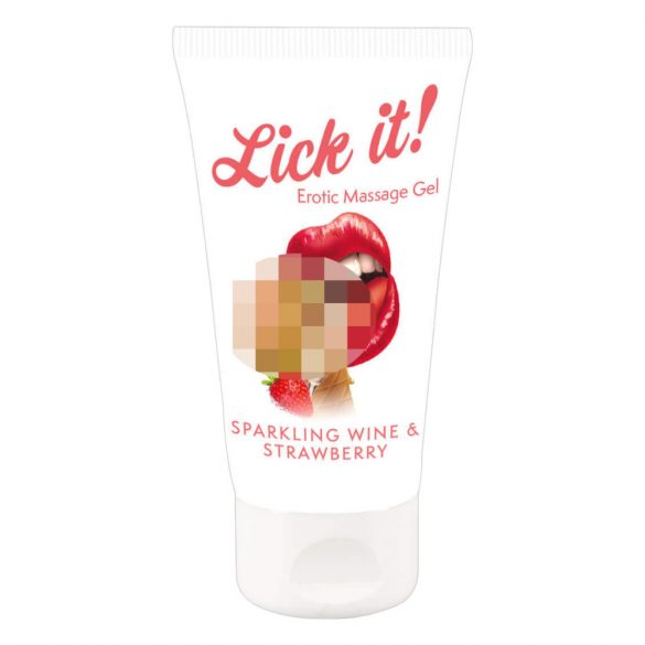 Lick it! - 2-in-1 Edible Lube - Champagne-Strawberry (50ml) 