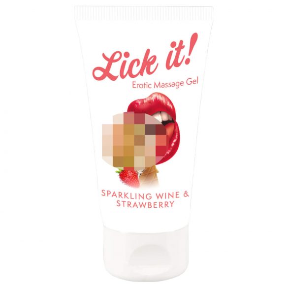 Lick it! - 2-in-1 Edible Lube - Champagne-Strawberry (50ml) 