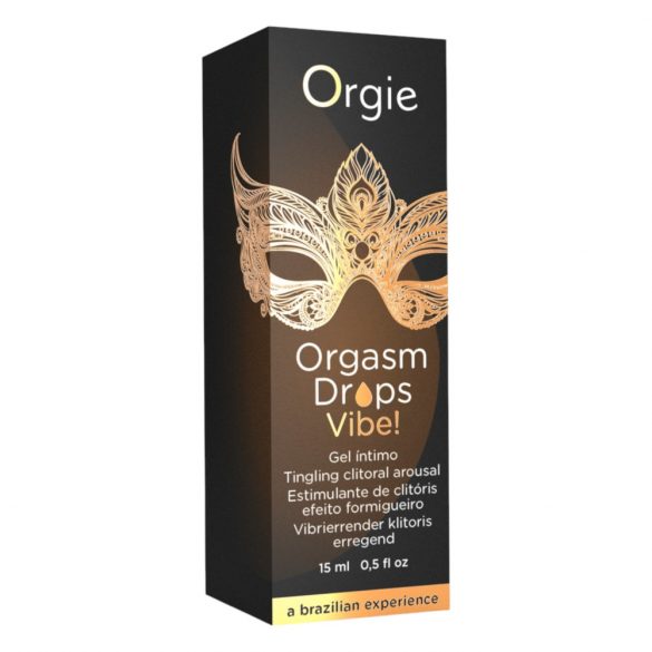 Orgie Orgasm Drops Vibe - Tingling Intimate Gel for Women (15ml) 