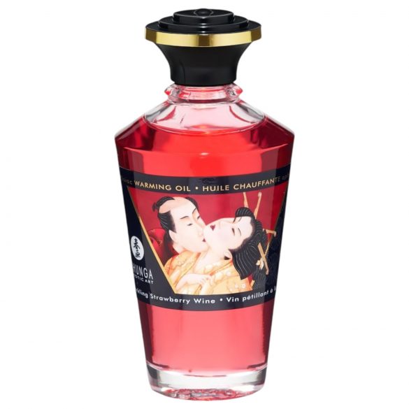 Shunga - Warming Massage Oil - Champagne-Strawberry (100ml) 