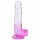 Sunfo - suction cup, lifelike dildo with balls - 22cm (translucent purple)