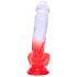 Sunfo - Realistic Suction Cup Dildo - 21cm (Transparent-Red) 