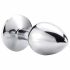 Sunfo - metal anal dildo with stone (silver-white)