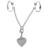 Rhinestone Heart Intimate Jewelry (Silver) 