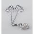 Rhinestone Heart Intimate Jewelry (Silver) 