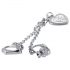 Rhinestone Heart Intimate Jewelry (Silver) 