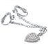 Rhinestone Heart Intimate Jewelry (Silver)