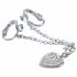 Rhinestone Heart Intimate Jewelry (Silver) 