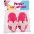 Pink Plush Penis Slippers 