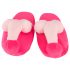 Pink Plush Penis Slippers 