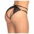 Patterned Strappy Open Panties (Black) 