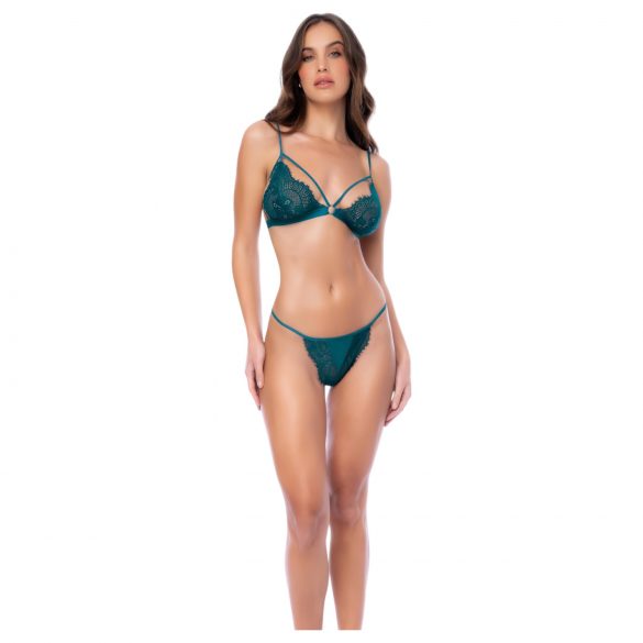 Mapalé - Strappy Floral Bra and Panty Set (Green)