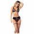 Mapalé - Bra Set with Garter Belt (Black) 