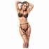 Strappy Lingerie Set (Black) 