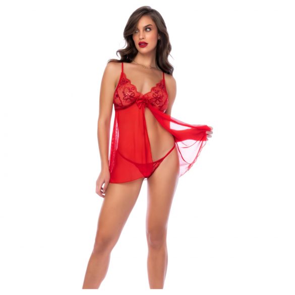 Mapalé - Lace Babydoll & Thong Set (Red)