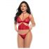 Mapalé - 3-Piece Red Lingerie Set