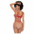 Mapalé - 3-Piece Bra Set with Cutout (Red-Nude) 