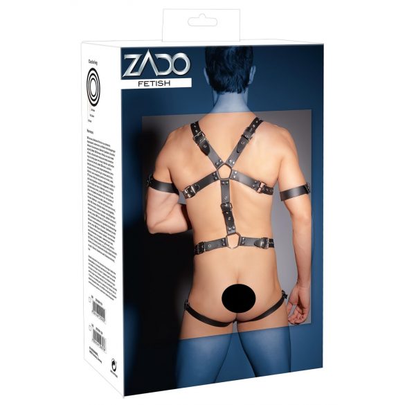 ZADO - Strap Leather Harness Bodysuit for Men 