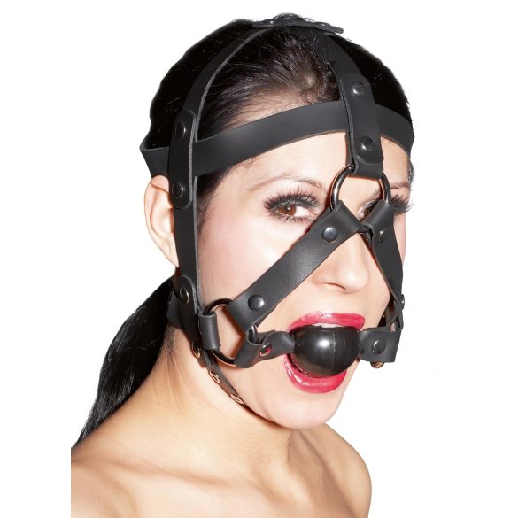 ZADO - Leather Tool with Mouth Gag (Black) 