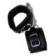 ZADO - Leather Wrist Cuffs with Carabiner (Black) 