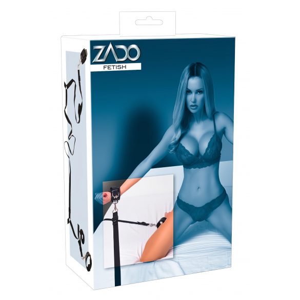 ZADO - Leather Bed Restraint Set (Black) 