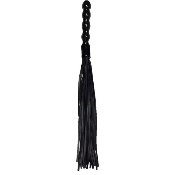 ZADO - Leather Whip with Wavy Handle (Black) 