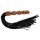 ZADO - Leather Whip with Wooden Handle (Black-Brown)