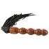 ZADO - Leather Whip with Wooden Handle (Black-Brown)