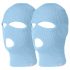 Balaclava - knitted face mask with 3 openings (blue)