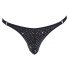 Svenjoyment - Rhinestone Men's Thong (Black)  - L