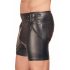 NEK - Long Men's Shorts with Metal Buckle (Black) 