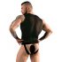 Svenjoyment - Zippered Men's Bodysuit (Black) 