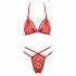 Cottelli - Open Lace Bra Set (Red) 