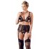 Cottelli Plus Size - Lace Lingerie Set (Black) 