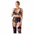 Cottelli Plus Size - Lace Lingerie Set (Black) 