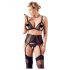 Cottelli Plus Size - Lace Lingerie Set (Black) 