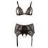 Cottelli Plus Size - Lace Lingerie Set (Black) 