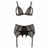 Cottelli Plus Size - Lace Lingerie Set (Black) 