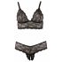 Cottelli Plus Size - Delicate Lace Bra Set (Black) 