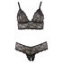 Cottelli Plus Size - Elegant Lace Bra Set (Black)