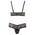 Cottelli Plus Size - Delicate Lace Bra Set (Black) 