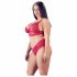 Cottelli Plus Size - Soft Lace Bra Set (Red) 