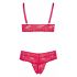 Cottelli Plus Size - Soft Lace Bra Set (Red) 