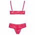 Cottelli Plus Size - Soft Lace Bra Set (Red) 