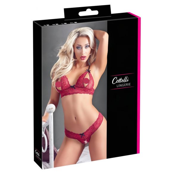 Cottelli - Lace Bra Set (Red) 