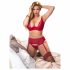 Cottelli Plus Size - Red Versatile Lingerie Set  - 95D/2XL